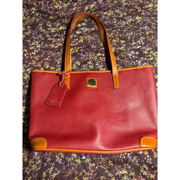 Dooney and Bourke two-tone pebble, leather tote - Picture 1 of 9